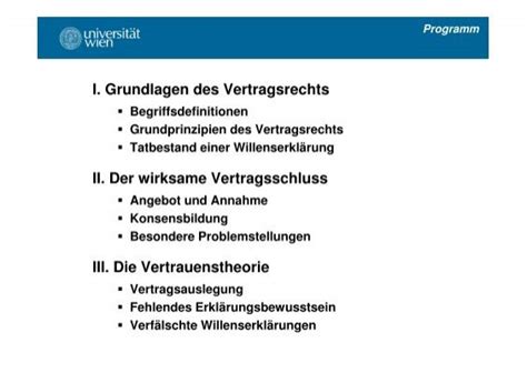 Grundlagen Des Vertragsrechts