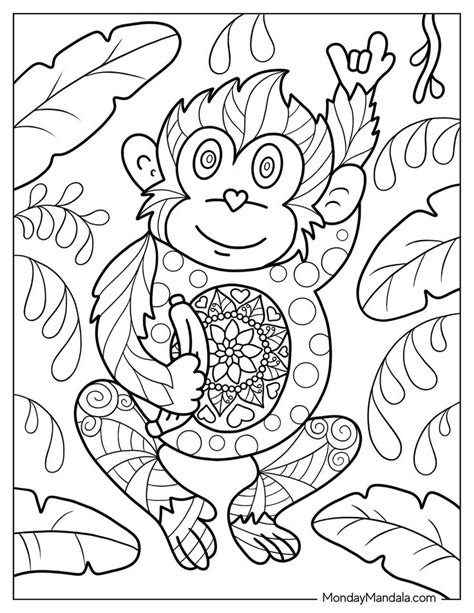 26 Monkey Coloring Pages (Free PDF Printables) | Monkey coloring pages ...