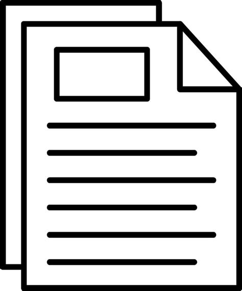 Document Line Icon Vector Art At Vecteezy