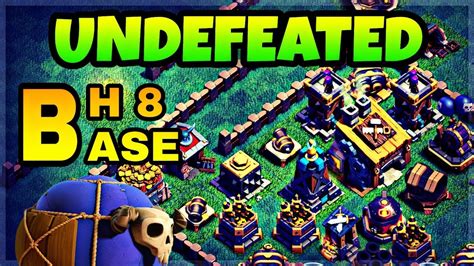 BH8 UNDEFEATED BASE LAYOUT WITH REPLAY BUILDER HALL 8 BEST BASE IN