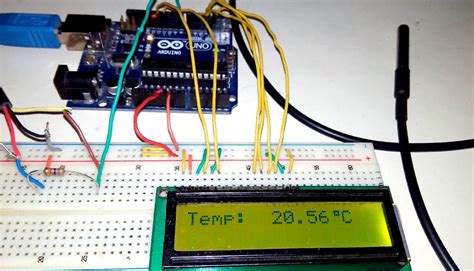 Digital Thermometer Using Arduino DS18B20 Temperature Sensor