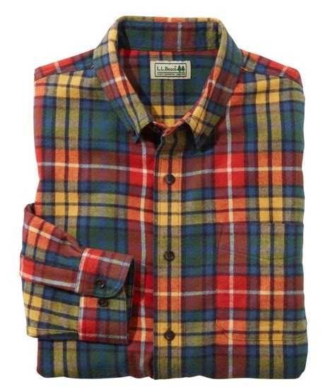 Mens Scotch Plaid Flannel Shirt Traditional Fit