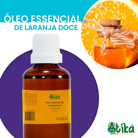 Óleo Essencial de Laranja Doce Aroma Cítrico Vibrante Atiká Insumos