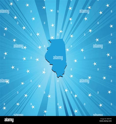 Blue Map Of Illinois Stock Vector Image Art Alamy