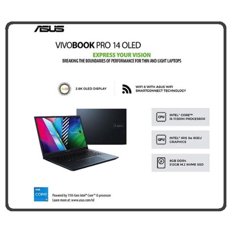 Jual Asus Vivobook Pro K3400 I5 11300 14 0 2 8k Oled 8gb 1tb Ssd Ssd 512gb Asus Id 2thn