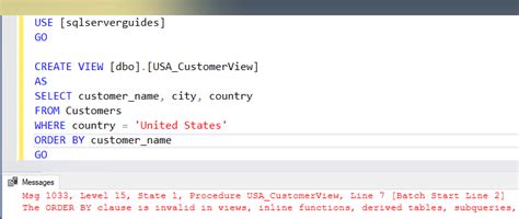 SQL Server View Order By DatabaseFAQs