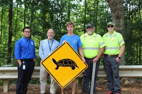 Turtle Crossing Signs Were Installed In Avery Parks Turtle Alley The