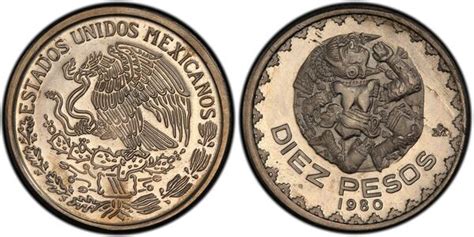 Pesos Pattern Coyolxauhqui Copper Nickel Mexico Numista