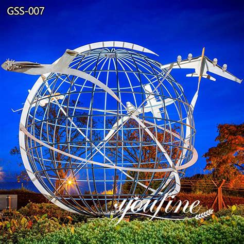 Giant Metal World Globe Sculpture - YouFine Art Sculpture