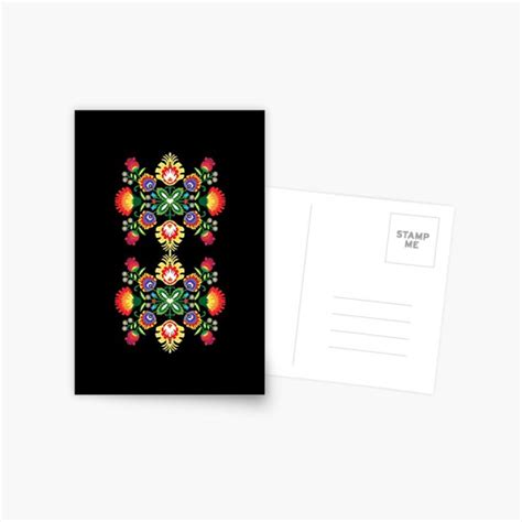 Symmetrical Folk Arrangement Postcard For Sale By Fk Uk Postcard