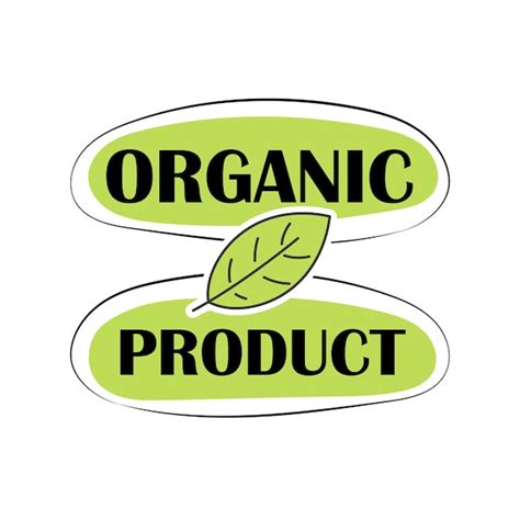 Premium Vector Organic Product Badge With A Leaf Organically Pure