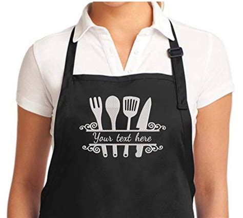 Personalized Chef Apron Embroidered Kitchen Design Aprons For Women An