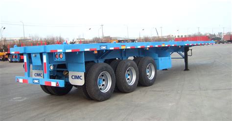 CIMC Flatbed Trailers For Sale 3 Axle 40 Foot Flatbed Trailer