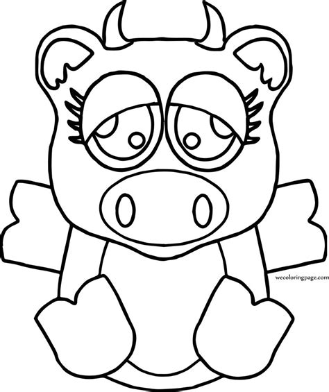 Cow Front View Coloring Page Wecoloringpage