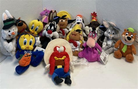 Warner Bros Looney Tunes 1999 Mini Bean Bag Plush 15 Lot Tweety Bugs