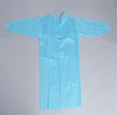 Pp Isolation Gown Yellowblue Disposable Ppe Protective Clothing