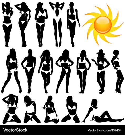 Bikini Women Royalty Free Vector Image VectorStock