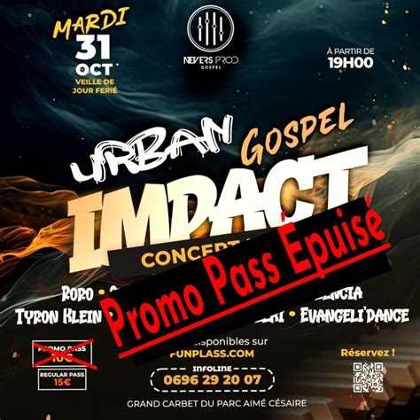 Urban Gospel Impact Concert Live Martinique Billetterie Funplass