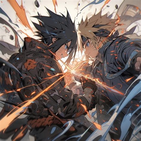 Premium AI Image | anime characters fighting with each other in a scene ...