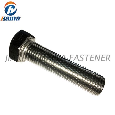 Ss304 Ss316 Ss316l M10 M16 Din933 Iso4017 Stainless Steel Full Thread Hex Bolt From China