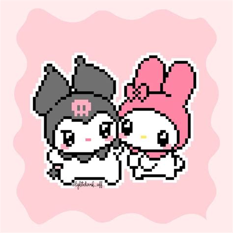 Kuromi My Melody Pixel Art En 2024 Pink