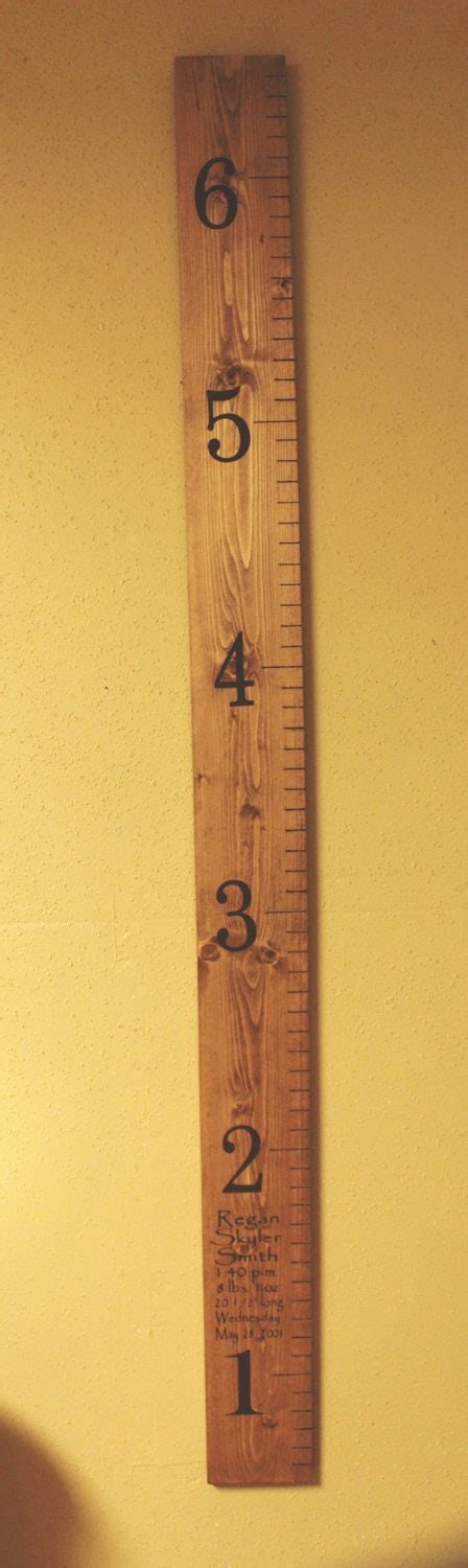 Growth Chart Wooden Ruler by RememberedOnceMore on Etsy