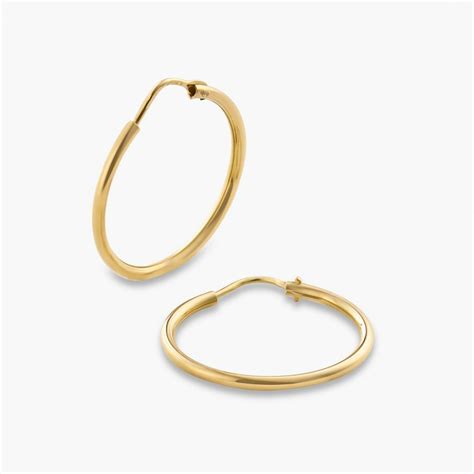 18ct Yellow Gold Hoop Earrings The Gold Edit Cerrone Jewellers