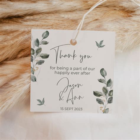 Thank You Tag Stickers Dark Green And Gold Simply Wedding Favours