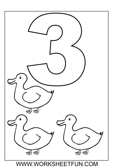 Free Number 3 Coloring Page, Download Free Number 3 Coloring Page png ...