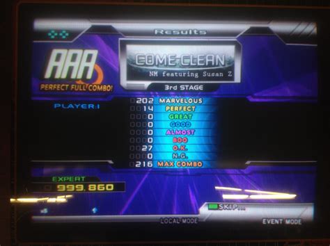 Kon COME CLEAN Double Expert PFC AAA On DDR SuperNOVA2 Score