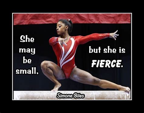 Simone Biles Small But Fierce Gymnastics Inspirational Poster