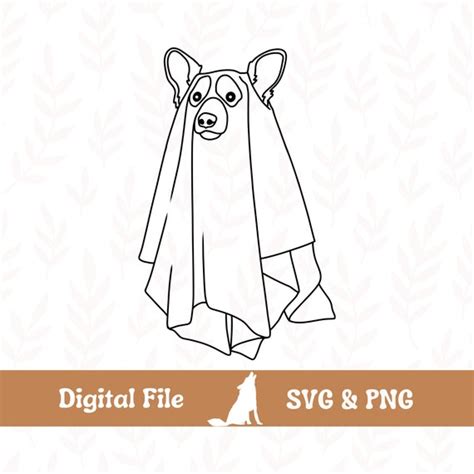 Ghost Dog Svg And Png Files Halloween Dog Svg File And Png Etsy