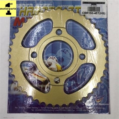 Honda Rs Rear Sprocket Mcs Harden Steel Spoket Belakang T T