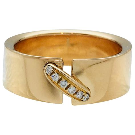 Chaumet Ring Link Gelbgold und Diamanten Weißgold Gelbes Gold ref