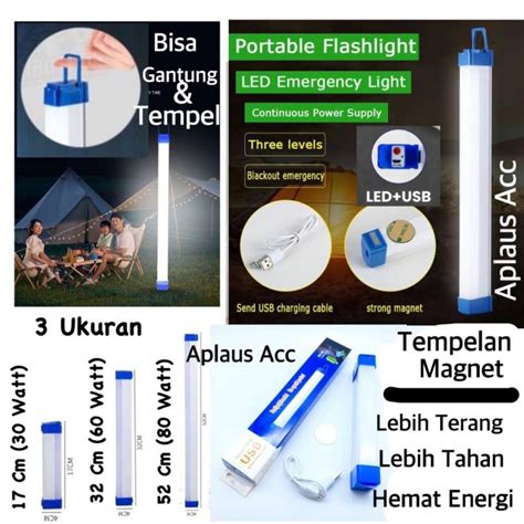 Jual Lampu Neon Led Panjang T Usb Bolam Let Portable Emergency Lamp