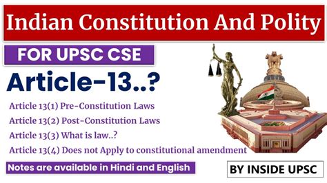 Article 13 Of Indian Constitution Indian Polity For UPSC YouTube