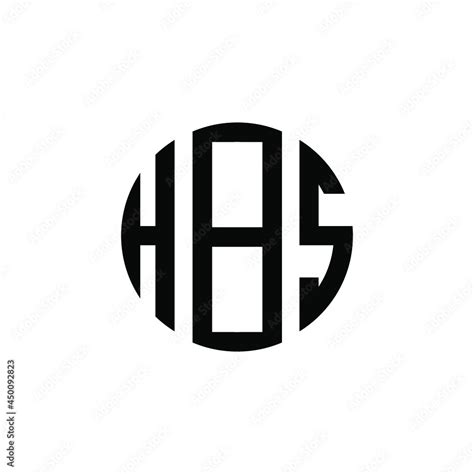 HBS letter logo design. HBS modern letter logo with black background ...