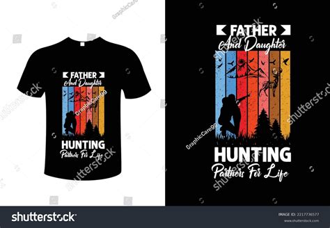 Father Daughter Hunting Patners Life Stock Vector Royalty Free