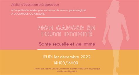 Mon cancer en toute intimité Clinique Saint Jean de Dieu