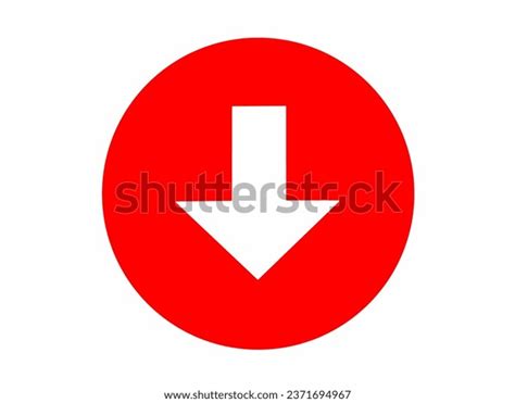 Down Arrow Symbol Red Isolated White Stock Vector (Royalty Free) 2371694967 | Shutterstock