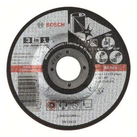 Bosch Accessories 2608602388 Disco Da Taglio Con Centro Depresso 115 Mm