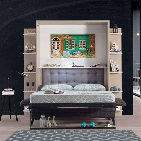 Armoire Lit Escamotable Verticale XL 2 Places Pratix Bed Furniture