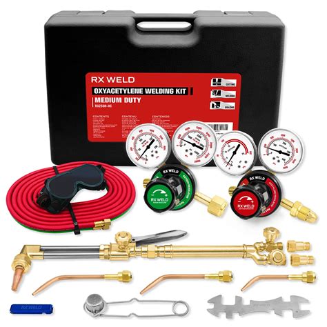 Rx Weld Oxygen Acetylene Torch Kit Gas Cutting Welding Kit 54 Off