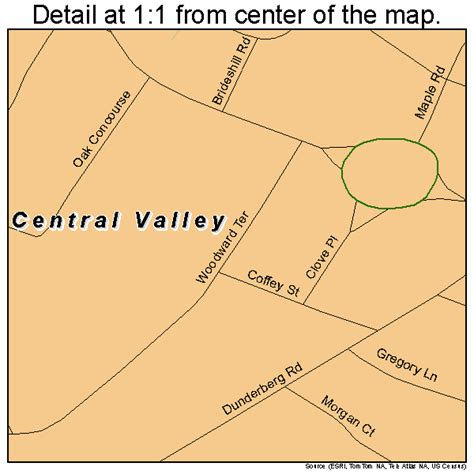 Central Valley New York Street Map 3613596