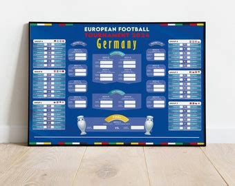 Giftinghouse A1 A2 Sizes Euro 2024 Wall Chart Football Premium Euro