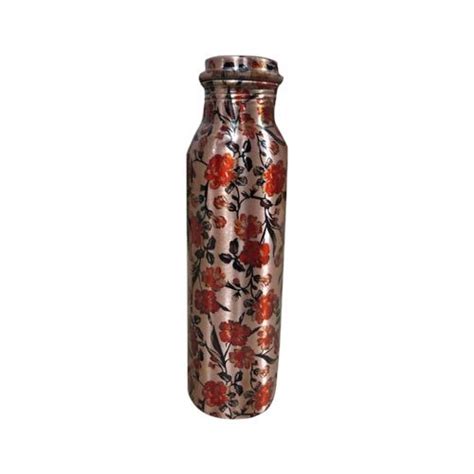 Natraj Flower Print Copper Water Bottle Packaging Type Box For