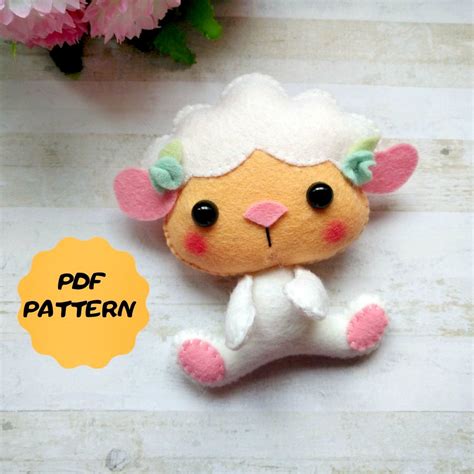 Felt Sheep Pattern Pdf Tutorial Sheep Sewing Tutorial Sheep Etsy