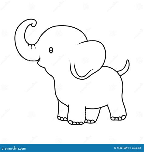 Baby Elephant Drawings Outline