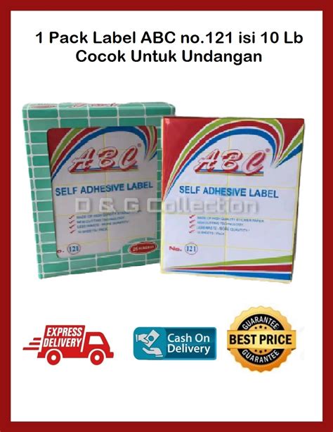 LABEL ABC NO 121 STIKER LABEL NO 121 SELF ADHESIVE LABEL UNDANGAN