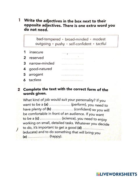 Iii Hs Final Test Units 3 4 Worksheet Live Worksheets